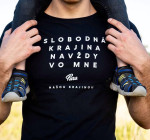 UNISEX ČIERNE TRIČKO SLOBODNÁ KRAJINA NAVŽDY VO MNE 